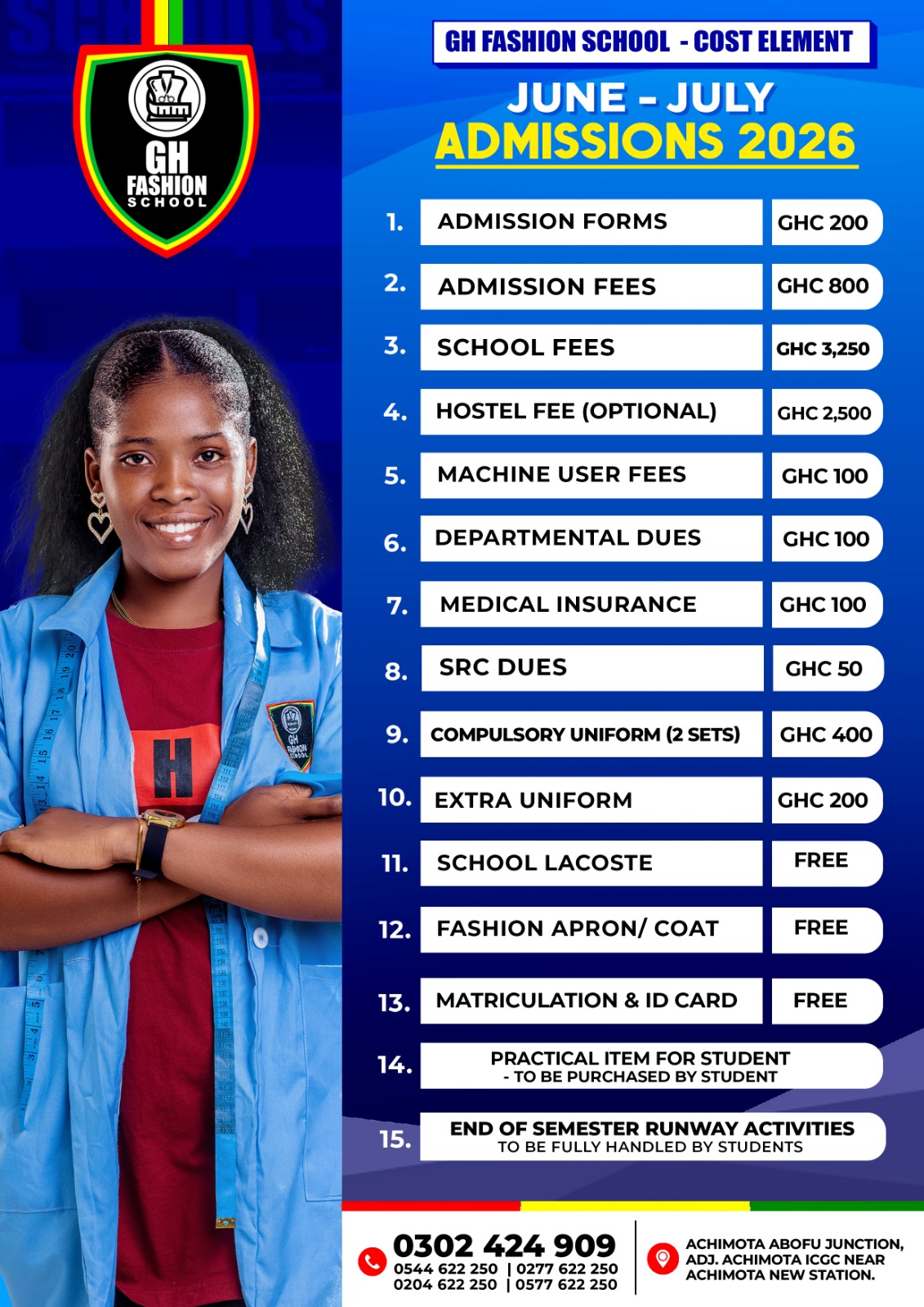 GH Fashion School Cost Element – June/July 2026